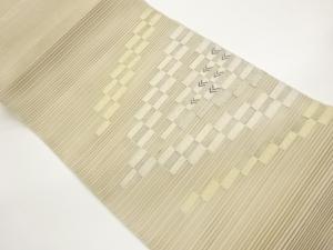 絽綴れ変わり市松模様織出し名古屋帯